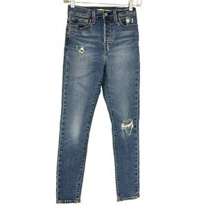 Levi's Button Fit Mid Wash Wedgie Skinny Jeans Womens‎ 25